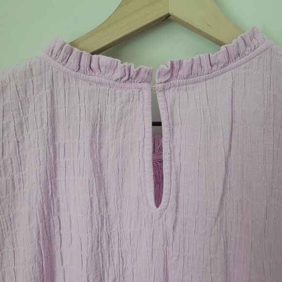J. Crew Guaze Lilac Pink Flutter Sleeve Dress Size 2XL - Picture 3 of 9